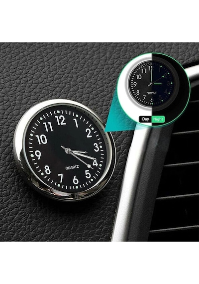 Dailytech Aydınlık Araç Araba Tekne Bisiklet İçin Mini Kuvars Saat - Dailytech - Beyaz Çok Renkli