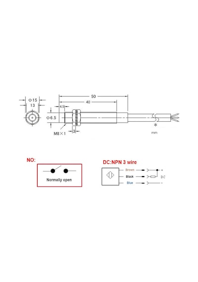 Lj8a3-2-z/bx Endüktif 2mm Metal Algılayıcı Sensör Npn No Temassız Proximity 3 Telli Dc 6v-36v