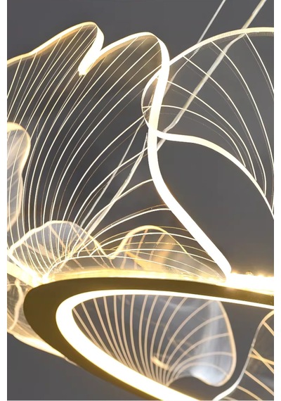 Paris Model Gold Kaplama 3 Renk Metal Salon Mutfak Oturma Yatak Odası Modern Led Sarkıt Avize Gold