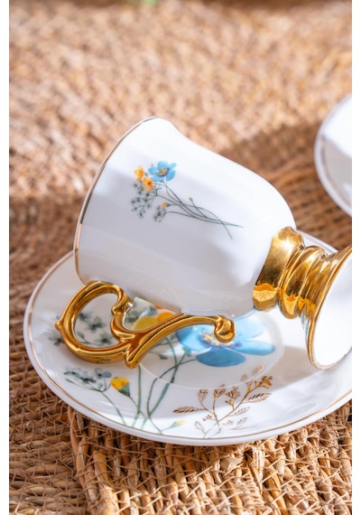 Acar Lansy 6 Kişilik Kahve Fincanı Takımı - 90 Ml renkli