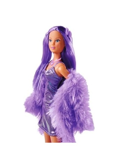 105733666, Steffi Fluffy, Kürk Ceketli Ve Havalı Moda Aksesuarları Olan Bir Elbise Giyiyor, 29 Cm