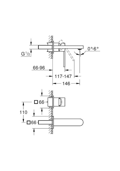 Grohe Plus İki Delikli Lavabo Bataryası M-Boyut 29303003