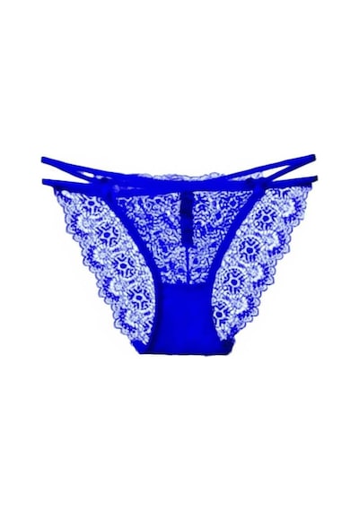Ang Butik Kadın Mavi Çapraz Bant Detaylı Dantelli String Külot