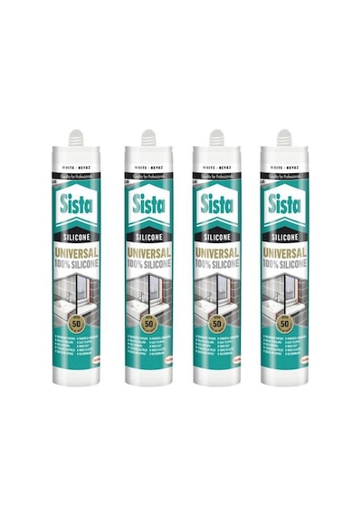 Sista Üniversal Silikon Beyaz 280ml 4 Adet