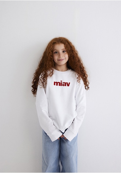 Mavi - Miav Baskılı Beyaz Sweatshirt 6610031-602 Beyaz