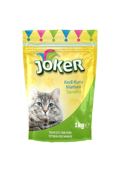 Joker Tavuk Etli Tam Kuru Yetişkin Kedi Maması 1kg - 4 Adet Tarı