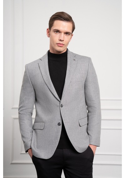 Morven Erkek Gri Yünlü Desenli Dynamic Fit Rahat Kesim Mono Yaka Ceket 25ks002007100 Gri Morven Erkek Gri Yünlü Desenli Dynamic Fit Rahat Kesim Mono Yaka Ceket 25ks002007100 Gri