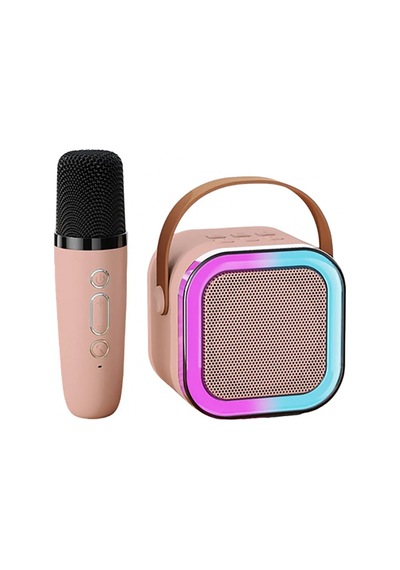 Rgb Ledli Karaoke Mikrofonlu Bluetooth Hoparlör Şirin Hoparlör Karaoke Set