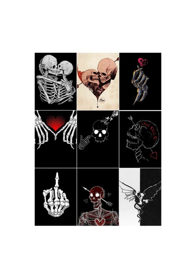 Skull And Love Kills Çoklu Sticker Seti