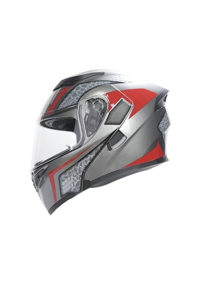 Rhkc 902 Çene Açılır Vizörlü Kask Titanyum - Gri