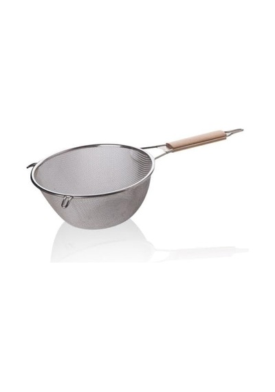 Deconox Ahşap Saplı Paslanmaz Çelik Süzgeç, Orta Boy Metal Süzgeç 21 9.5 Cm Estetik Ve Dayanıklı Ahşap Sapl Diğer