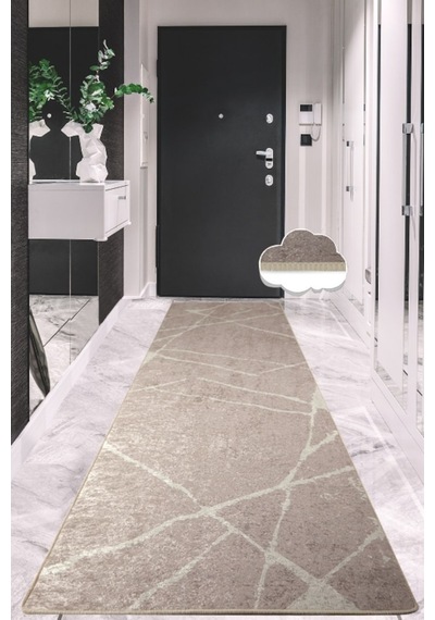 Broken Ekru Yolluk 100X180 Cm Kesme Yolluk