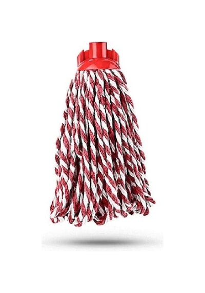Elmop Pm01 Yedek Vidalı Mop Paspas Püskül Ucu Pamuklu Mikrofiber İpli Mop Yedeği Başlığı 5'li