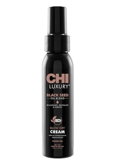 Luxury Black Seed Oil Blow Dry Cream, Moisturizing Styling Cream For Sleek &amp Smooth Hair, Light-hold, Sulfate, Parab