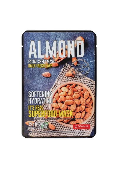 Dermal Its Real Superfood Badem Nemlendirici Yüz Maskesi Karma Tek Ebat