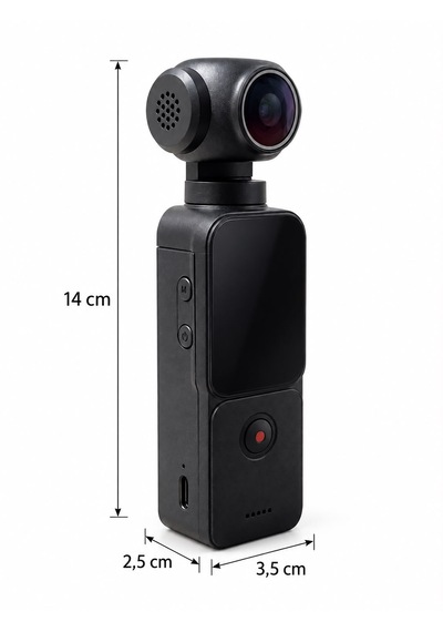 5k Cep Kamerası 3.5x Zoom 270 Derece Dönebilen Lens Eıs Titreşim Önleme Wifi Bağlantısı 5k Uhd Video Kaydı 75mp Fotoğraf Çekimi Dokunmatik Ekran Hızlı Odaklanma Çoklu Dil Desteği Aksiyon Kamerası