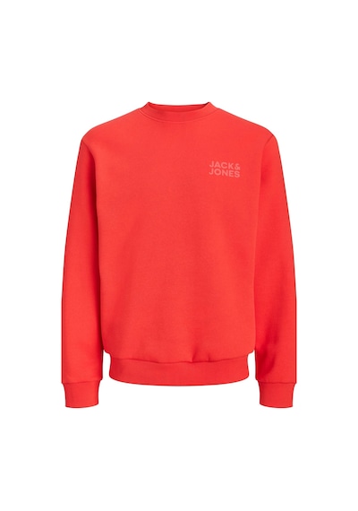Jack & Jones Jorlogo Erkek Bisiklet Yaka Logolu Sweatshirt Rahat Günlük Kırmızı