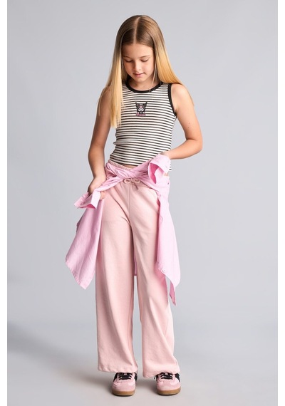 Defacto Beli Bağcıklı Wide Leg Eşofman Altı Kız Çocuk I2264a826aupn130 Pembe-pn130