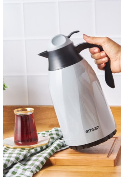 Emsan Sırça Termos 1.3 L Gri