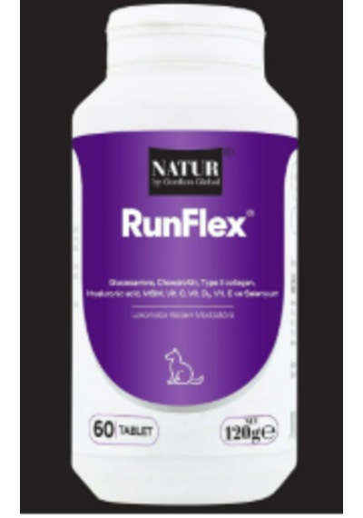 Natur Runflex Kedi Ve Köpek Eklem Kıkırdak Sağlığı Ve Hareket Destek Tableti 60 Tablet