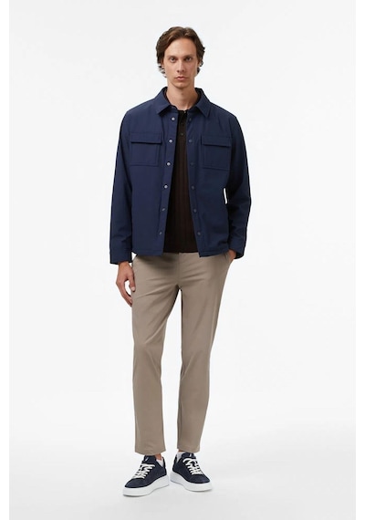 Erkek Lacivert Regular Fit Su Geçirmez Ceket-11433 Lacivert