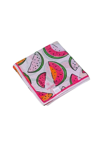 Mim Eşarp Valino Soft Pamuk Çocuk Desenli Eşarp 70x70 Cm Açık Pembe - Karpuz