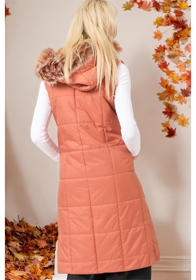 Z6718 Dewberry Bayan Yelek-camel CAMEL