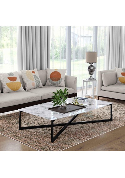 Kaymaz Taban Yıkanabilir Halı Mutfak, Salon, Yatak Odası İçin Modern Dijital Baskı Halı Slnhalı33 - 0115 Çok Renkli