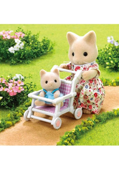 Sylvanian Families Bebek Arabası 5156 000 Açık Krem