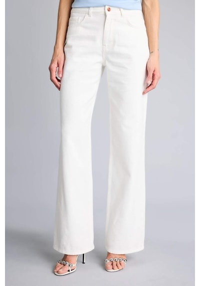 Defacto Afra X Defacto Low Rıse Wıdeleg Düşük Bel Jean Pantolon H5365ax26smwt1 Beyaz-wt1