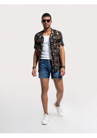 LOFT Straight Fit Erkek Şort Lf2036225 Q1.v1 Denim