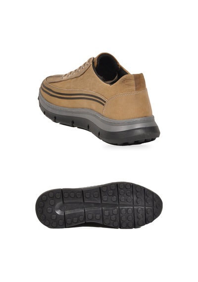 Ayakmod Kum Hakiki Deri Bağcıklı Rahat Tabanlı Erkek Casual Ayakkabı Sneaker 160