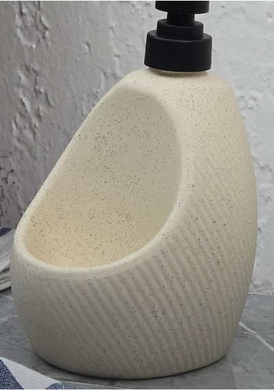 Taş Desenli Sıvı Sabunluk - Sünger Hazneli Mutfak Sabunluğu - 700 Ml - Çizgi Desen -