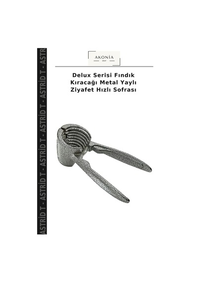 Delux Serisi Fındık Kıracağı Metal Yaylı Ziyafet Hızlı Sofrası