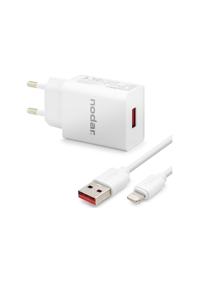 Lightning Hızlı Şarj Seti 12w 2.4a Usb Adaptörlü - Beyaz Nd1001