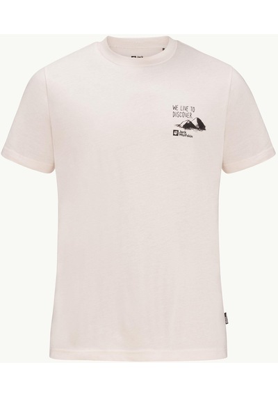 Jack Wolfskin Discover T M Erkek T-shirt-28373-krem Krem