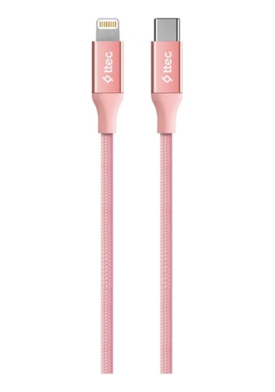 Ttec 2DK41 USB-C - Lightning Hızlı Şarj Kablosu 150 CM Alumicable Halat Kablo Rose Gold