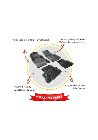 Rizline Audi A4 2001-2008 Paspas Siyah 3D Havuzlu