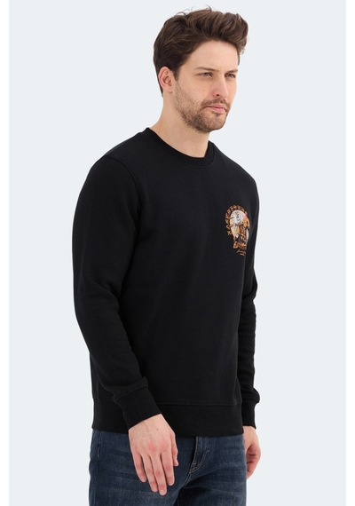 Jack & Jones 12256818 Erkek Siyah Sweatshirt Siyah