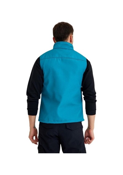 Şensel Erkek Softshell Yelek, Turkuaz 118E2209 Su Itici - Rüzgar Geçirmez 001