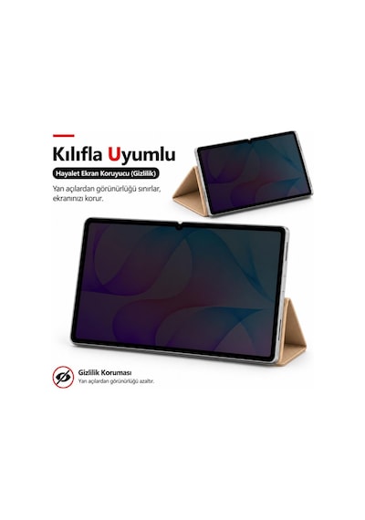 Lenovo Idea Tab Pro 2. Nesil 13 İnç İle Uyumlu Hayalet Ekran Koruyucu Yandan Görünmeyen Anti-spy Gizlilik Privacy Koruması, 9h Nano Kırılmaz Esnek Cam, Parlama Ve Parmak İzi Önleyici