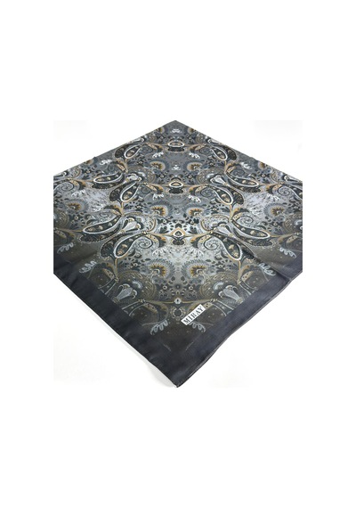 Miray Nevada Büyük Boy Organik Pamuk Eşarp - 120 X 120 - 06453 Yeşil-gri