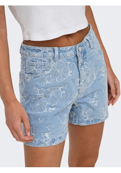 Only Onlphıne-aude Jaquard Dnm Shorts Qyt Kadın Mavi Şort - 15379250