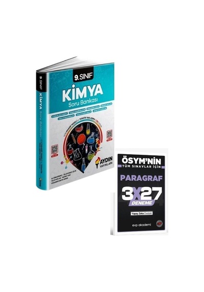 Aydın 2027 9. Sınıf Kimya Soru Bankası+ Evp Akademi Paragraf