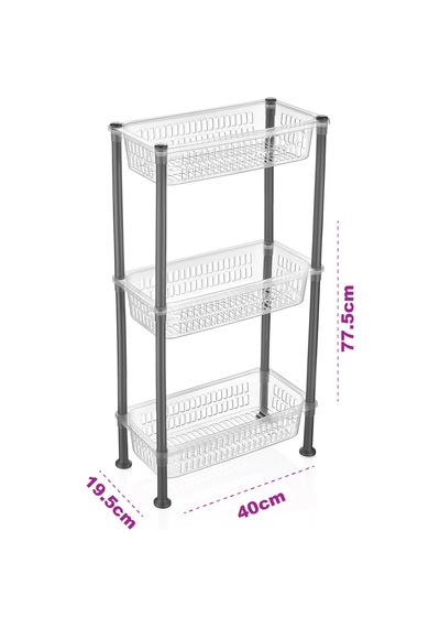 Şeffaf Slim Organizer 3'lü Raf