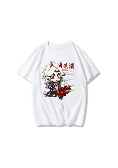 Noıssey Kırmızı Etiket Gala Genshin Impact T-shirt 09360 Beyaz