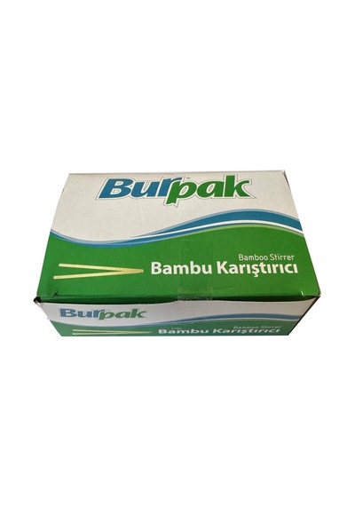 Burpak Tahta Ahşap Bambu Çay Kahve Karıştırıcı Çubuk Kaşık - 11 Cm. - 400 Adetlik 25 Paket Ahşap
