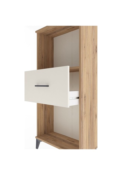 Arges Dolap Tek Raflı Tek Çekmeceli 60x30x134 Çam-aytaşı Çam