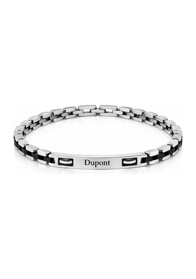 Dupont Mılano Dm-sb-004-sb06 Gümüş Siyah Renk Erkek Çelik Bileklik Gümüş - Siyah