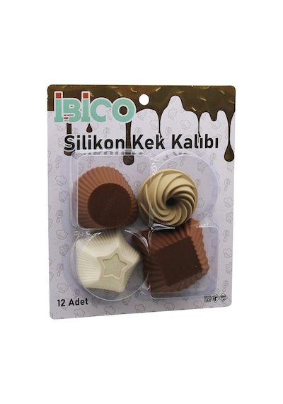 Zvnm Muffin Kek Kalıbı Seti - 12'li Paket - Karışık Şekilli Set Zcv12 Renkli